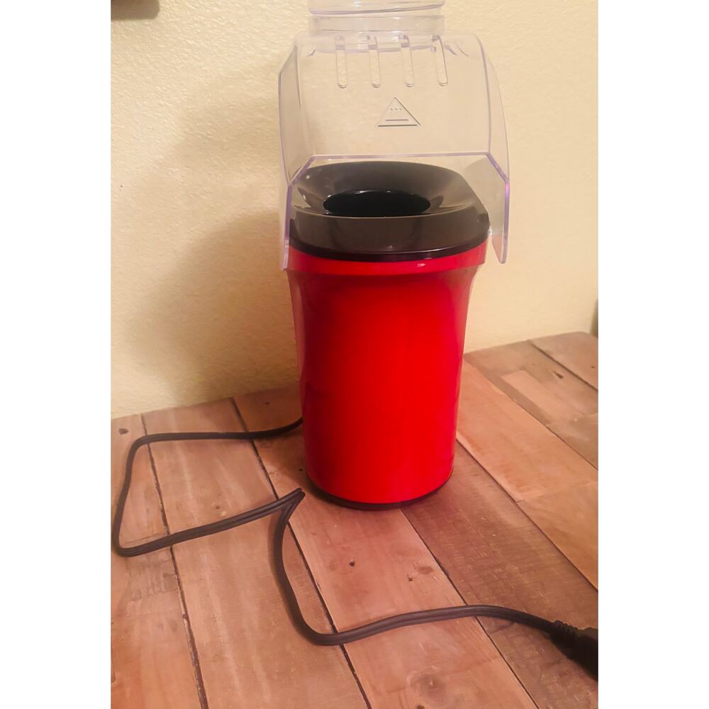 Hot Air Oil-Free Popcorn Maker Air Popcorn Popper w/ measuring cup- 16 Cups, Red